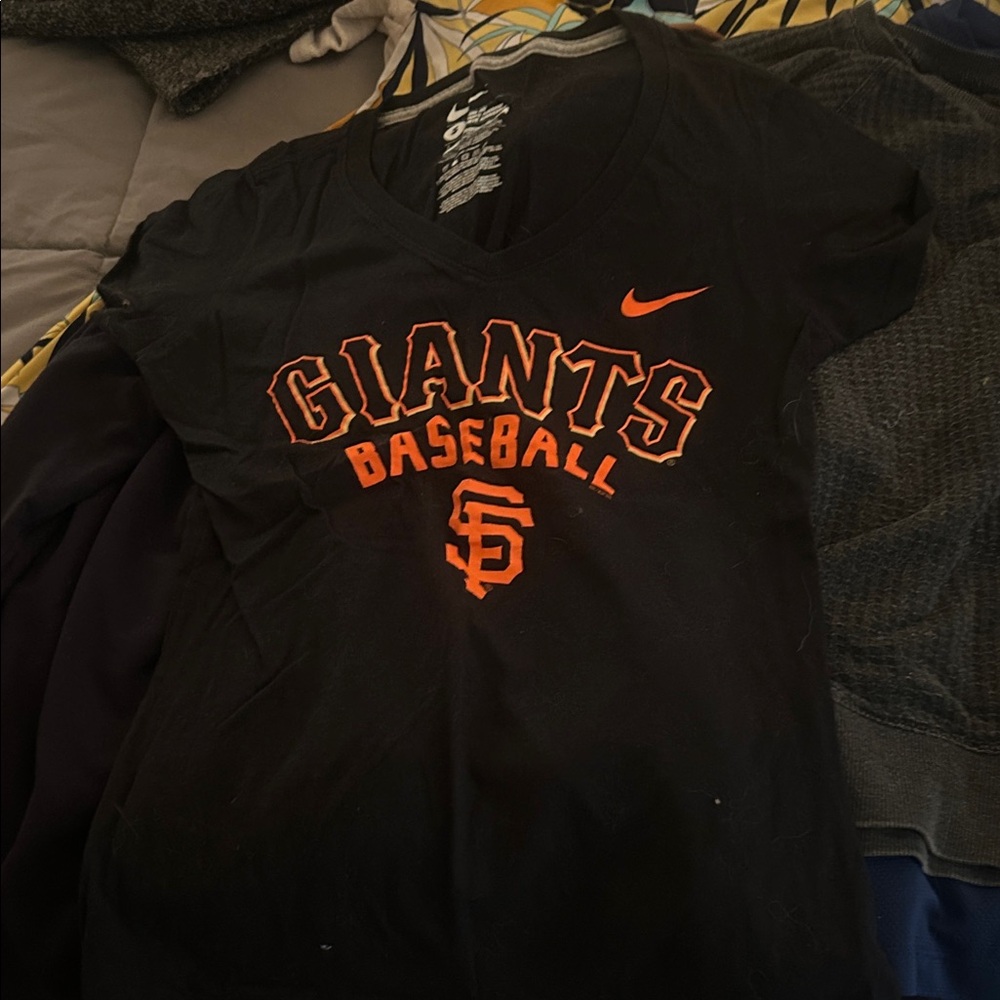 Nike Black Tee with Orange San Francisco Giants Graphics